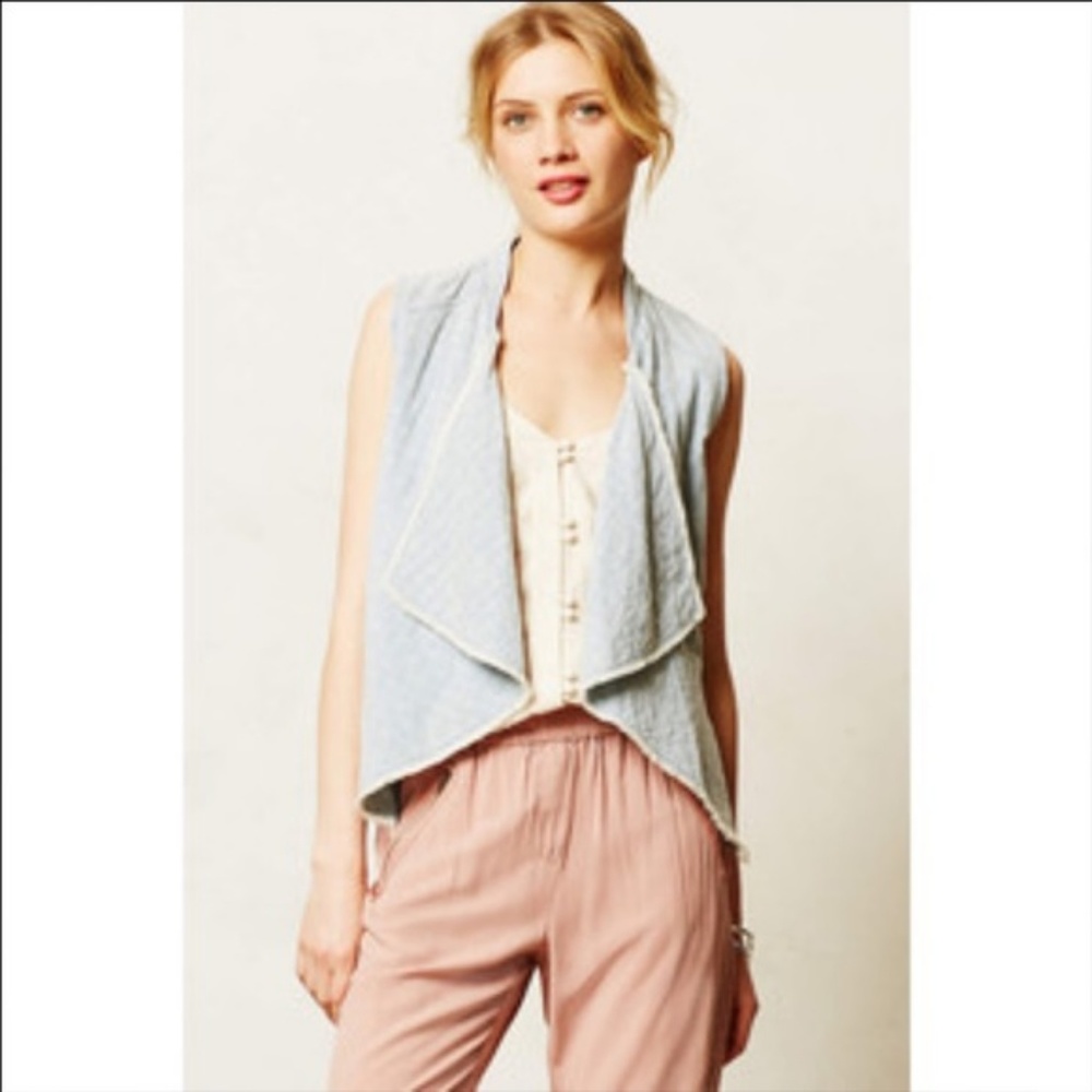 Anthropologie chambray vest by Hei Hei*